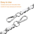 thumbnail image 5 of Uxcell Purse Chain Strap, 32" Purse Strap Shoulder Bag Replacement Strap, White&Silver, 5 of 6
