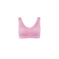 thumbnail image 1 of INSPIRAR CHIC Sujetadores deportivos sin costuras y sin alambre para mujeres con almohadillas removibles, tops de dormir, talla XXXL para 38A/B, color rosa, 1 of 5