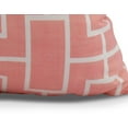 thumbnail image 2 of Simply Daisy, 16" x 16" Screen Lattice , Geometric Print Outdoor Pillow, Coral, 2 of 2