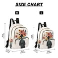thumbnail image 2 of FORMRS Mini Backpack Purse for Women Travel Daypack Casual Shoulder Bag, Black Flowers, 2 of 7