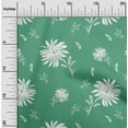 thumbnail image 2 of oneOone Viscose Jersey Green Fabric Floral Quilting Supplies Print Sewing Fabric By The Yard 60 Inch Wide, 2 of 4
