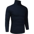 thumbnail image 2 of Men Slim Fit Lightweight Long Sleeve Pullover Top Turtleneck T-Shirt, 2 of 14