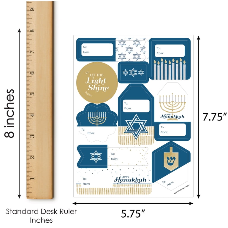 Happy Hanukkah Gift Tag Stickers, 120 Count photo 8