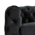 thumbnail image 6 of Morden Fort Modern Contemporary Love Seat with Deep Button Tufting Dutch Velvet, Solid Wood Frame and Iron Legs-Black, 6 of 8
