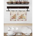 thumbnail image 3 of Spring Easter Kitchen Dish Towels for Drying Dishes Set of 3, Watercolor Flowers Cute Rabbits Eggs Leaf Beige Waffle Weave Microfiber Hand Tea Bathroom Towels Quick Dry & Absorbent Towel 15.7x23.6, 3 of 7