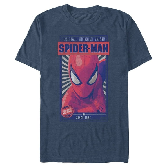 Men's Spider-Man Your Favorite Wall-Crawler Poster Graphic T-Shirt