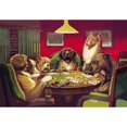 thumbnail image 3 of Coolidge, C.M. 24x18 Black Modern Framed Museum Art Print Titled - Poker Dogs: Stun, Shock and the Win, 1903, 3 of 5