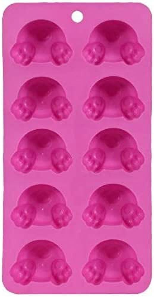 Silicone Ice Tray with Cover, Bear Ice Cream Jelly DIY Mold, Baby Food  Freezer Tray, Steamed Cake Silicone Mold, Milk Ice Block Mold Non-Stick Ice  Cube Trays-Pink