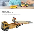 thumbnail image 4 of 1:32 Flatbed Trailer Model Alloy Vibrant Color Flatbed Truck Toy With Light And Music For Children, 4 of 5