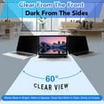 thumbnail image 5 of 15.6" Laptop Privacy Screen Filter for 16:9 Widescreen Computer Monitor Screen Protector Film, 15.6 Inch Monitor Privacy Shield and Anti-Glare Protector, Anti-Scratch, Anti Blue Light Filter, 5 of 7