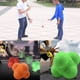 thumbnail image 5 of Soidarity Pelota de entrenamiento Hexagonal de 3 uds., pelota de reacción divertida para exteriores, pelota de silicona para coordinación de agilidad, Gimnasios en casa azul Soidarity HW4311-02, 5 of 6