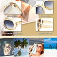 thumbnail image 5 of FEISEDY Crystal Square Women Sunglasses Luxury Diamond Thick Frame Ladies Shades B2708, 5 of 14