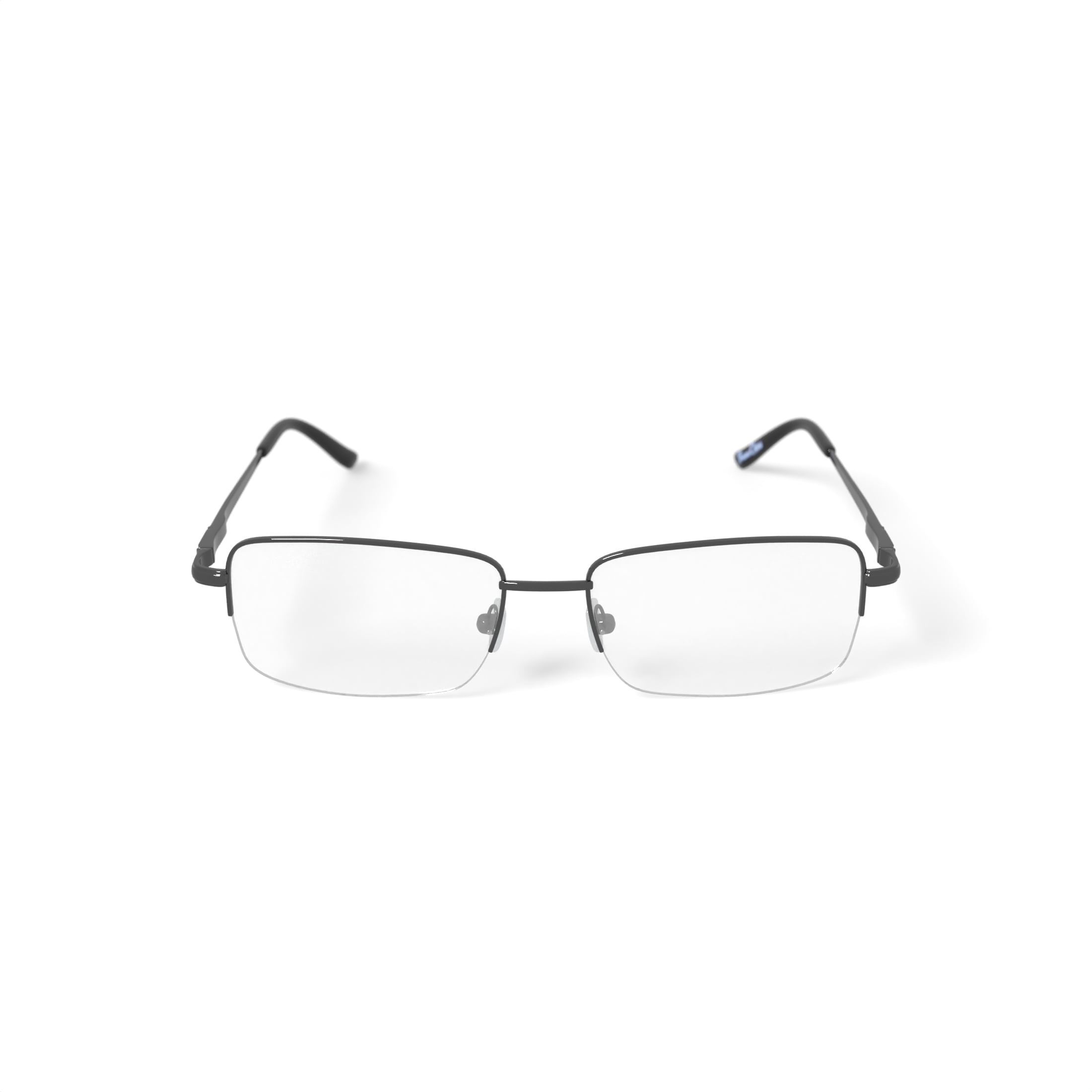 Wrangler Men's W128 Rectangular Prescription Eyeglasses with Case, Gunmetal