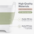thumbnail image 4 of UYGDUY-2.4 Gal(9L) Collapsible Dish Basin with Drain Plug, Space Saving Outdoor Multiuse Foldable Sink Tub, Dishpan, Kitchen Storage Tray for Camping, Vegetable Washing, RV (Green), 4 of 4