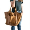 thumbnail image 4 of Leather Women Tote Bag, Oversized Shoulder Bag, Travel Bag, Shopping Bag Large Slouchy Bag, Women's Grocery Bag, Wedding Birthday Gift, 4 of 16