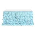 thumbnail image 2 of Falda de mesa de tul azul para bodas, baby showers y cumpleaños. Los 75x183cm, 2 of 9