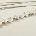 thumbnail image 5 of Ruffle Bed Sheet Set 6 Piece - 12 Inch Deep Pocket - 400 Thread Count - 100% Egyptian Cotton - Super Comfy, Extra Soft and Luxury - Ivory Solid, Olympic Queen Size., 5 of 6