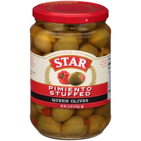 Star stuffed queen olives