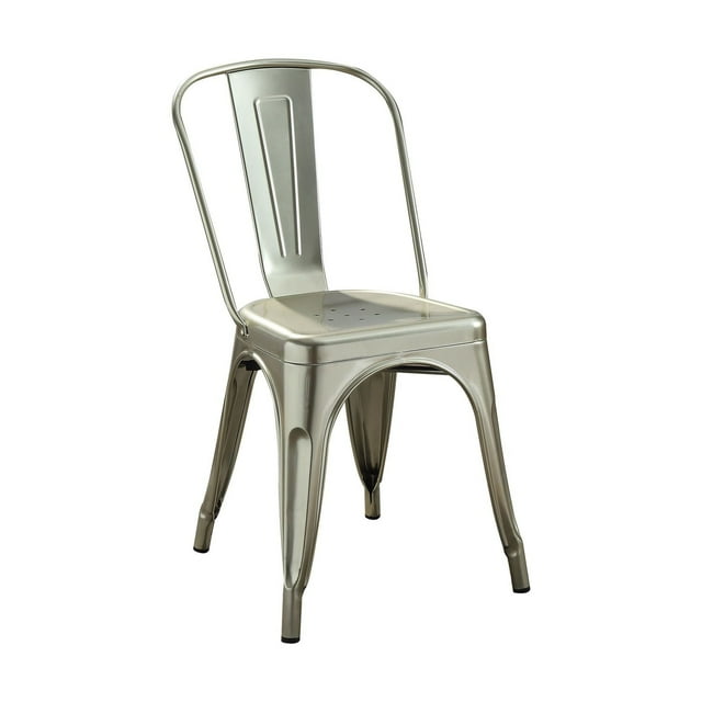 ACME Jakia Side Chair in Glossy Champagne