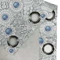 thumbnail image 5 of Ambesonne Floral Grommet Curtain, Flowers with Blue Dots, 50" x 63", Black White Blue, 5 of 6