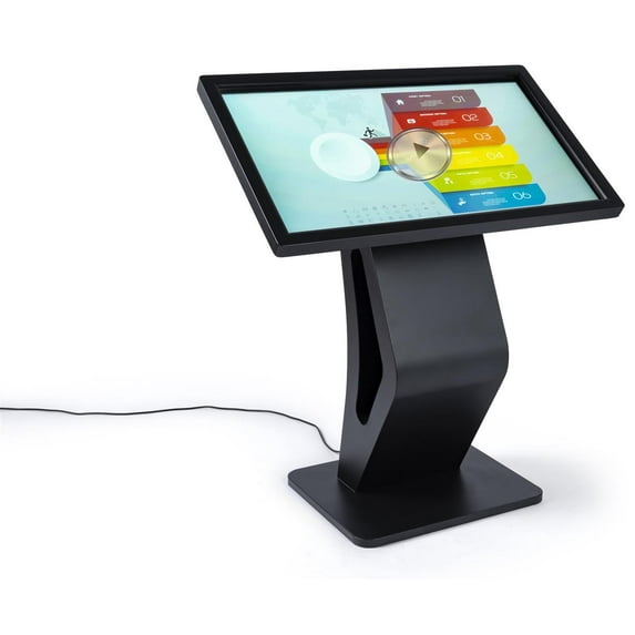Displays2go 43" Touchscreen Kiosks with Android OS – Black (DGKTCH43BK)