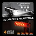 thumbnail image 2 of Behome Rechargeable Bike Light with 5+4 Light Modes, Waterproof Bicycle Light for Night Riding, Bicycle Headlight Set, Bike Light Front and Back Light for Road, Mountain, Night Riding, 2 of 7
