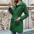 thumbnail image 6 of Waterproof Womens Jacket Plus Size Rain Jackets Women Lightweight Waterproof Rain Coat with Hood Full Zip Drawstring Raincoat Hiking Outwear Winter Jacket Women, 6 of 7