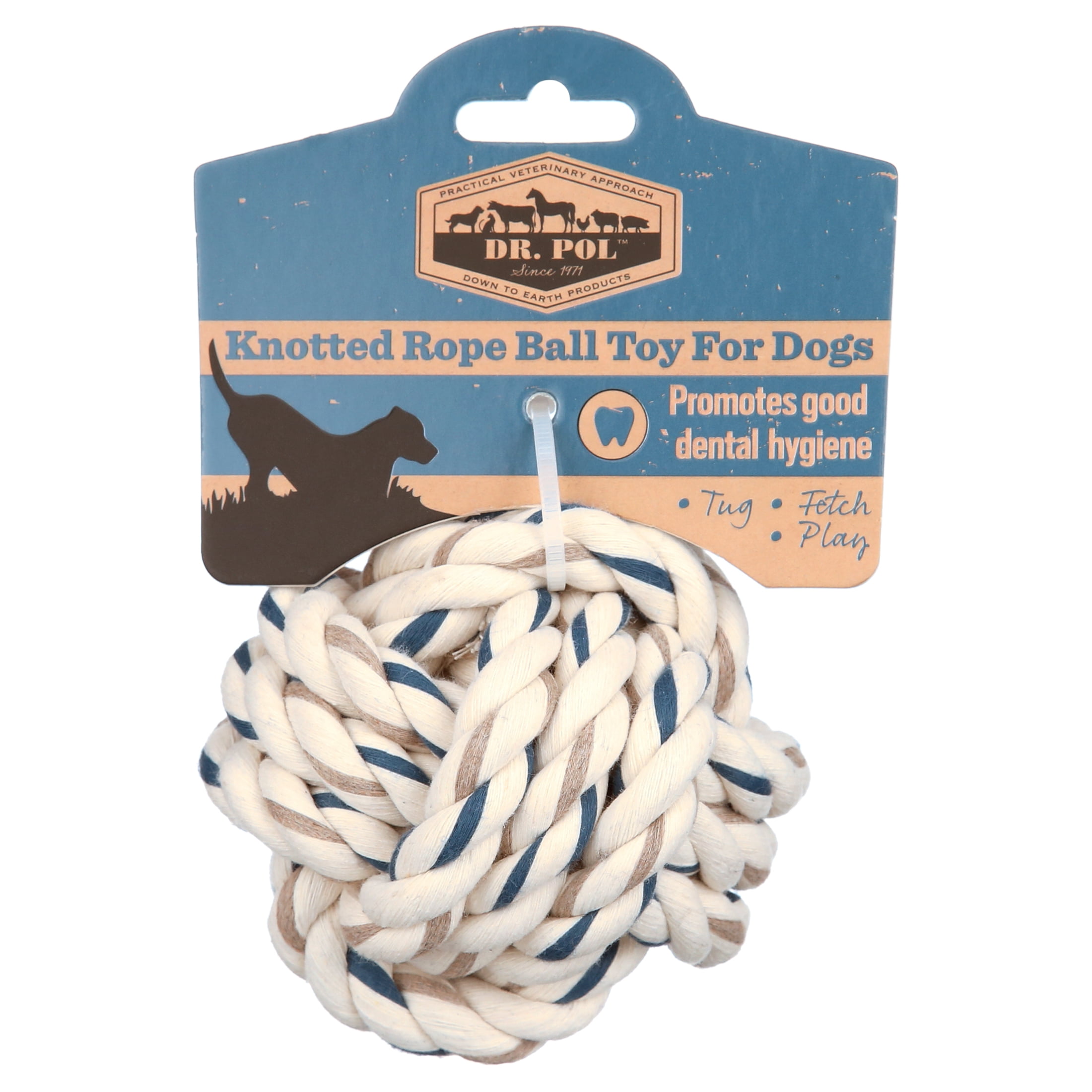 Dr. Pol Cotton Knotted Rope Ball Fetch Dog Toy