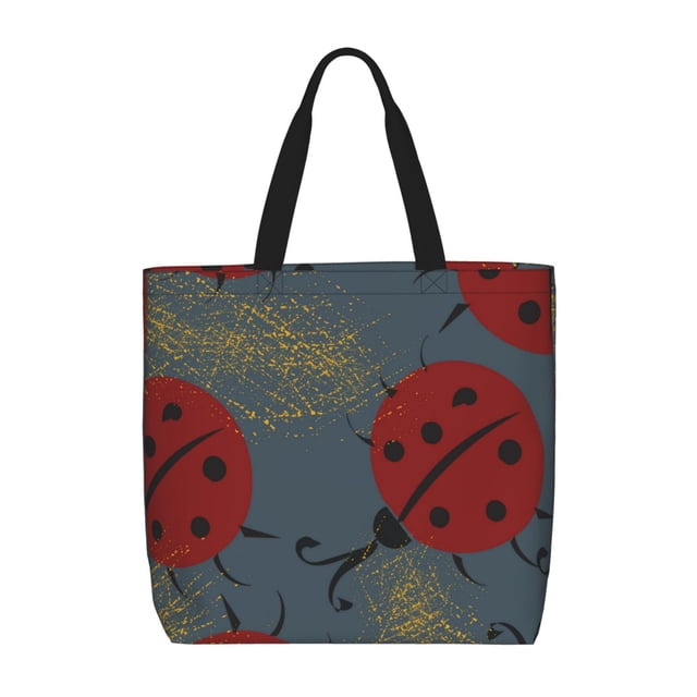 Balery Ladybug Bolsa de Mano para Mujeres con Cremallera, Bolsa de Gimnasio con Compartimentos, Bolsa para Laptop, Bolsa para Trabajo