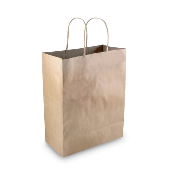 COSCO Premium Shopping Bag, Brown Kraft, 8" x 10 1/4", 50/Box