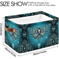 thumbnail image 4 of Coolnut Moth Dead Head Storage Baskets Rectangle Foldable Canvas Fabric Organizer Storage Boxes with Handles for Home Officeative Closet Shelves Clothes Storage Home Decor, 4 of 7