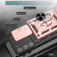 thumbnail image 6 of Compatible with Samsung Galaxy S23 Case,Galaxy S23 case with HD Screen Protector with Slide Camera Cover, 360°Rotation Ring Kickstand [Military Grade] Case for Samsung Galaxy S23,Rose Gold, 6 of 8