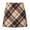 Brown, variant on Women's High Waisted Plaid Skirt A‑Line Pencil Short Skirt Comfort Cozy Fall Winter Casual Layering Black,L