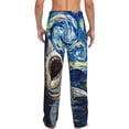thumbnail image 7 of Salouo Vintage Starry Sky Shark Print Pajama Pants for Men, Lounge Pants Elastic Waistband Casual Men's sleepwear Loungewear Sleep Pajama Pant -Medium, 7 of 7