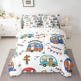 thumbnail image 2 of jejeloiu Cartoon Camper Car 7-Piece Twin Bedding Sets,Colorful Rv Bedding Comforter Set,Happy Camping Sheet Sets For Girsl Boys,Microfiber Bedroom Decor Reversible, 2 of 8