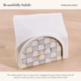thumbnail image 3 of MACKENZIE-CHILDS Enamel Napkin Holder, Napkin Holder for Table and Countertop, Gray-and-White Sterling Check, 3 of 3