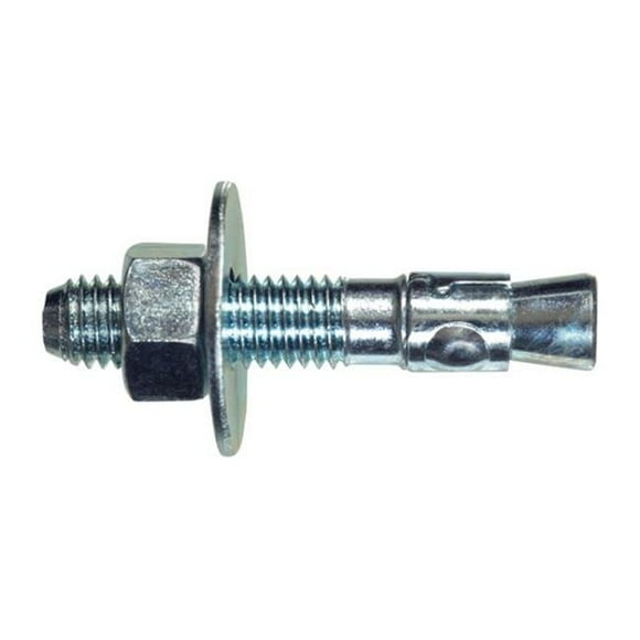 370983 0.375 x 2.75 in. Zinc-Plated Steel Wedge Anchor Box of 25