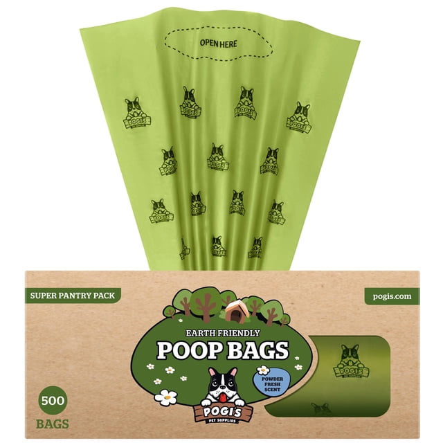 Bolsas para excrementos de perro Pogi's 500 bolsas de basura a prueba de fugas para perros