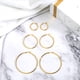 thumbnail image 3 of JeenMata Juego de 3 Deslumbrantes Aros Dorados para Mujer Chapados en Oro Amarillo, 3 of 5