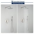 thumbnail image 2 of HOMELODY Shower Faucet Set with valve Brushed Nickel 10 inch Rainfall Shower Head System Brushed Nickel, 2 of 11