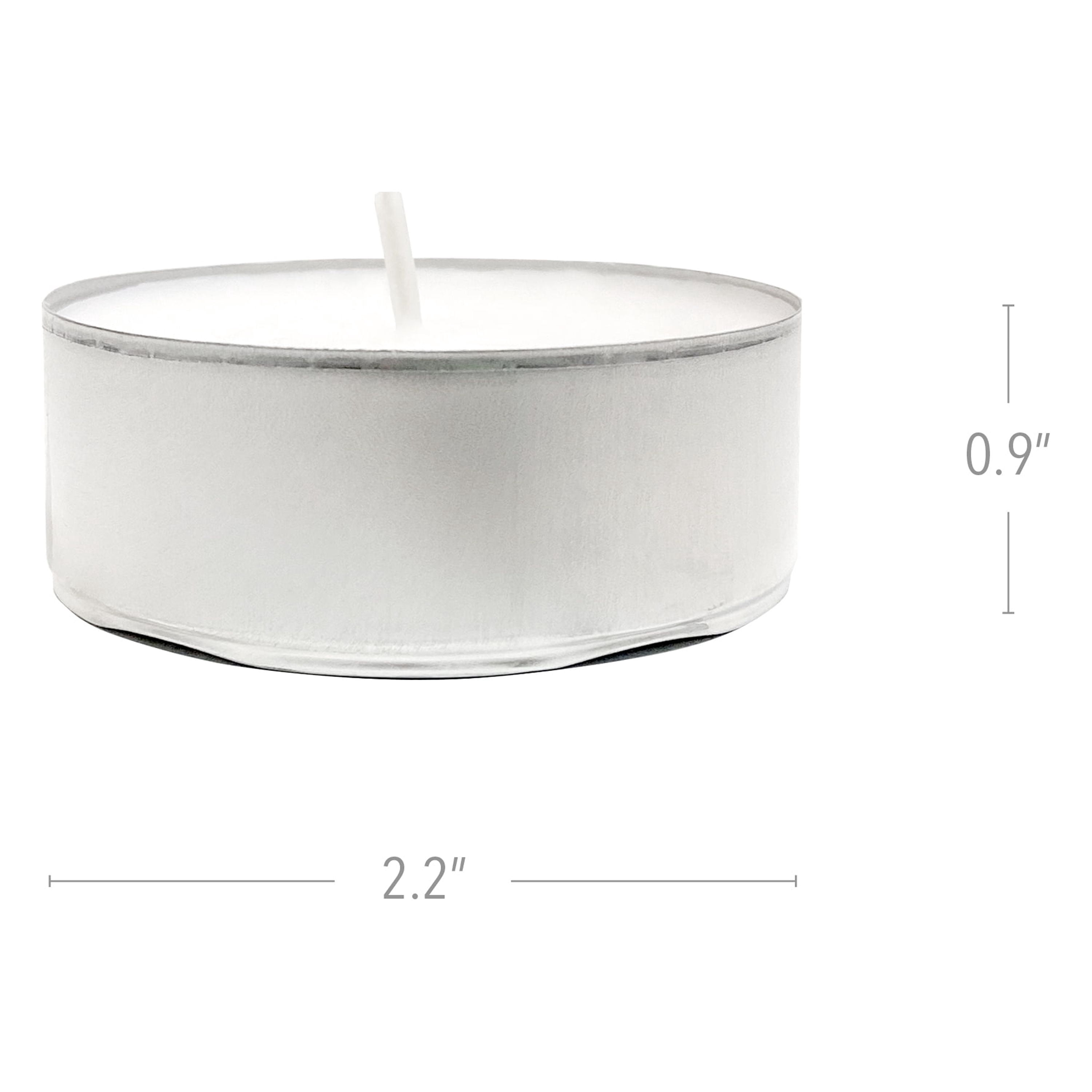 Mainstays, Oversized White Unscented, Indoor/Outdoor Tealight Candles, 6 Count