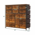 thumbnail image 2 of 12-Drawer Dresser with Fabric Drawers, Wood Top, Side Pockets, 2 of 2