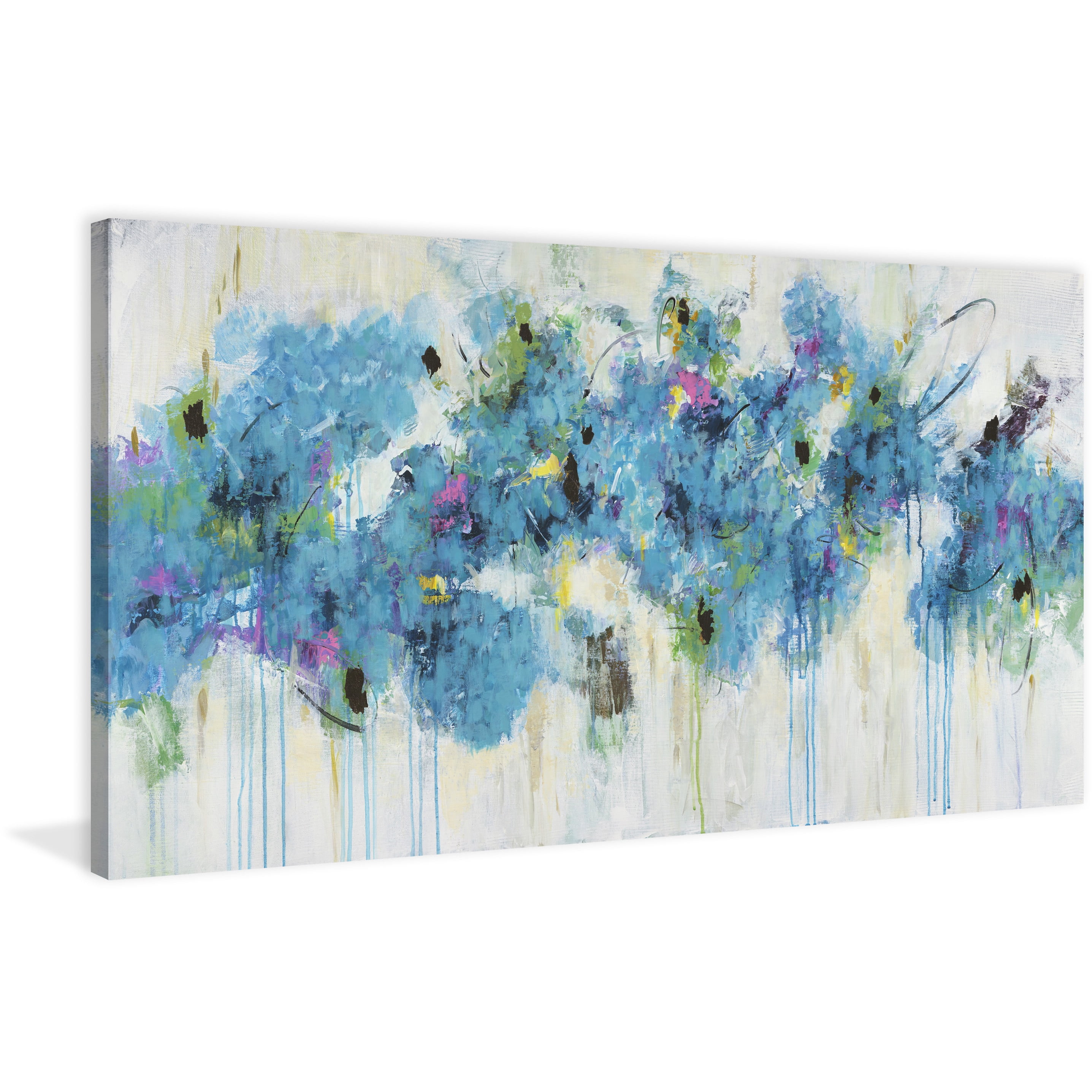 Marmont Hill - "Center Piece I-3" by Julie Joy Painting Print on Wrapped Canvas