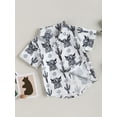 thumbnail image 3 of Wassery Western Baby Boys Clothes Bull Print Shirt Short Sleeve Lapel Shirt Boho Cowboy Tops Toddler Gentleman Summer Outfits 6M-4T, 3 of 8
