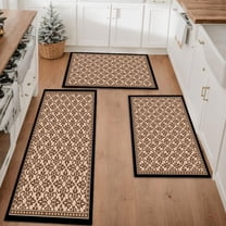 Farmhouse Kitchen Rugs Set 3 Piece, Boho Kitchen Mats for Floor, Non-Slip Kitchen Rug Waterproof Mats for Kitchen, Runner Rugs for Hallway Laundry Holiday Sink Decor