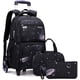 thumbnail image 4 of Mochilas con ruedas Mochila con ruedas para niños escolares Mochila con ruedas Space-Galaxy Roller Bookbag, 4 of 5