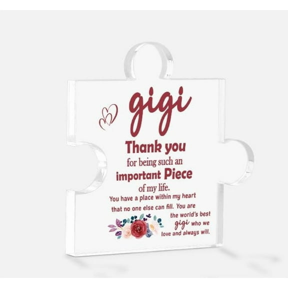 Gigi Grandma Gifts, Mother's Day Gigi Grandmother Gifts from Grand kids, Birthday Present for Gigi Grandma Gift Idea, Thank You Gigi Acrylic Decoration Sign Plaque Personalized Unique Cute Gifts