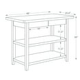 thumbnail image 2 of Better Homes & Gardens Reading Wood Kitchen Island with 2 Shelves and Drawers, Light Honey Color, 2 of 11