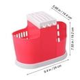 thumbnail image 4 of Multifunctional Plastic Utensil Organizer Flatware Holder With Holey Base House Rest Dish Rack Countertop Storage For Kitchen (Red), 4 of 8