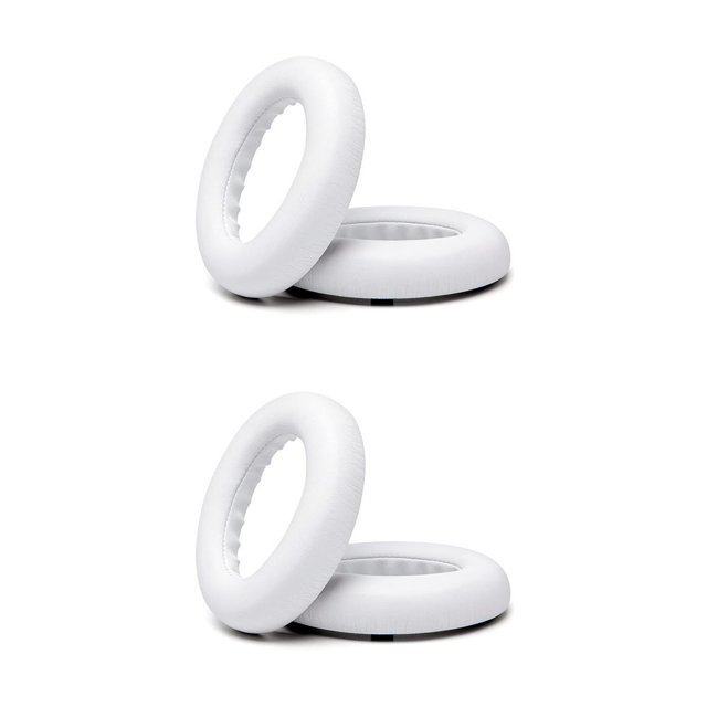 Monstrate 1 par de almohadillas para los oídos, almohadillas para los oídos de cuero de espuma, reemplazo de actualización, cancelación de blanco 2Conjunto